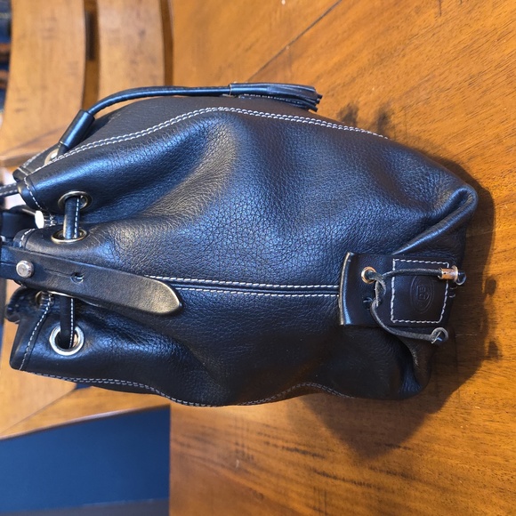 Dooney & Bourke Black Leather Drawstring Bag - Picture 5 of 16
